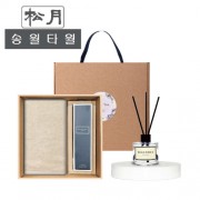 (송월타올) 40수코마무지40(160g) 디퓨저세트 (40수코마무지40(160g) + 시즈넬플라워 디퓨저50ml)