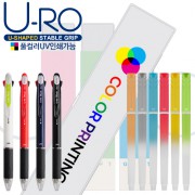 유로멀티4in1 볼펜샤프& 국산 플러피형광펜세트