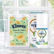 크리넥스 안심소독스프레이+아물디 모기약2종세트(브생건 지퍼백)