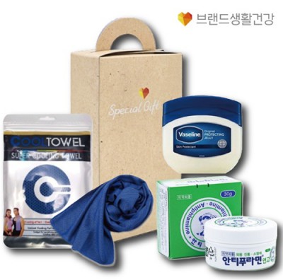 쿨아이스세트 브생건150호(바세린젤리+아이스 쿨타올+유한양행 안티푸라민연고)