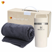 브생건 방한세트 72호(스탠리 카페투고 트래블머그354ml+따뜻한 소프트 담요)