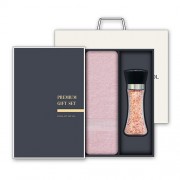 [송월] AB프라임무지40 세면타월 1P + 히말라야 핑크소금(200g) 1P