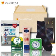 돌봄케어127호(닥스양말+유한양행 슈퍼쿨파스+바세린 핸드크림+안티푸라민연고+멘소래담 립밤)