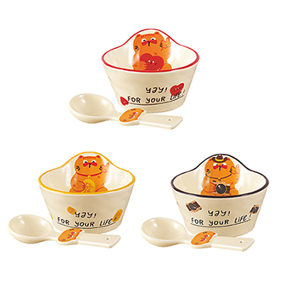 시리얼 도자기 SET 350ml(스푼포함)