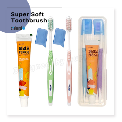 커플 니치 슈퍼소프트캡칫솔 페리오치약 슬림모 구강세트
