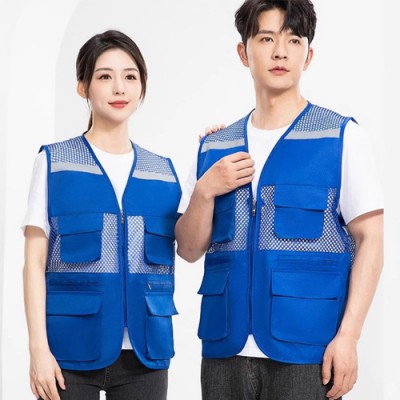 제이엘 심플 다중포켓 작업복 조끼