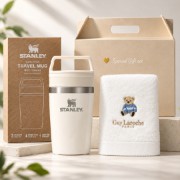 안생건 2종세트(스탠리 카페투고 트래블머그236ml+베어타월150g)