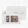 [송월타올] 170g 스누피 멜로우 2매세트(스트라이프1+심플무지1)+쇼핑백