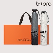 BOR 001 테스지 미니 암막 3단 우양산 커플세트 (프라임모노+프렌치리본)
