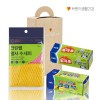크린랩 브생건328호(휴대용30매 크린백+손잡이20매 위생백+망사수세미2매)