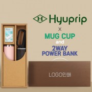 협립3단60 카라비너10K 거꾸로 300T고밀도 완전자동 우산 +배터리+로하스 머그컵1P-세트