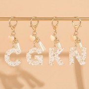 로페리아 레진 레터 펜던트 태슬 참 장식 키링 악세서리(0216983)