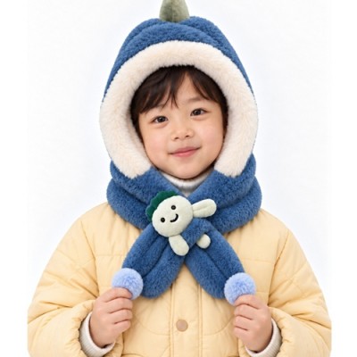 뽀글이 키즈 넥워머 바라클라바 유아모자 K2612