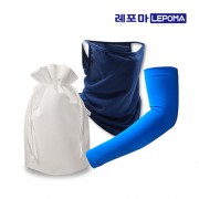 [레포마] 국산 펭귄 쿨토시 + 쿨멀티스카프 복주머니 세트