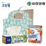 친환경스위트홈세트63호(암앤해머냉장고탈취제+크린랩크린백+특대형시장가방)