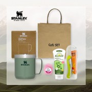 스탠리 캠프머그354ml 텀블러 세트2호 니치칫솔 카밀핸드크림100ml 치실 칫솔치약세트(쇼핑백포함)
