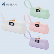 [디셀라] desleah 컬러 PD20W 고속 LCD 액정 디스플레이 5000mAh 2in1 미니 도킹형 보조배터리