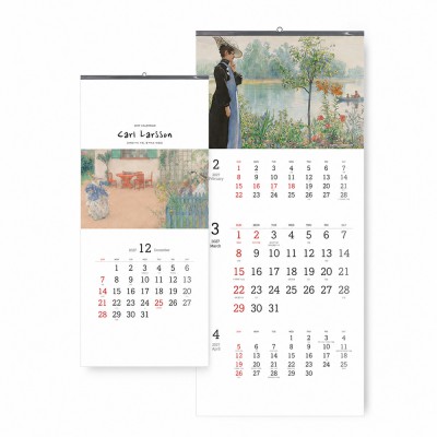 2027년 벽걸이 달력 다정한 나의 가족 칼 라르손 345x780