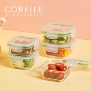 코렐_코디네이츠 브리즈 유리밀폐용기 정사각 5종