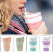 실리콘 접이식 텀블러 500ml  // 사은품 답레품 판촉용 기념품 행사용품 선물 용품 캠핑 등산 여행용 기프트