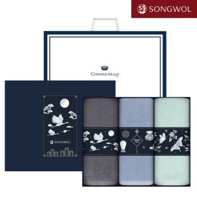 송월타올 달보드레 전통 자개(130g) 띠지 3P세트