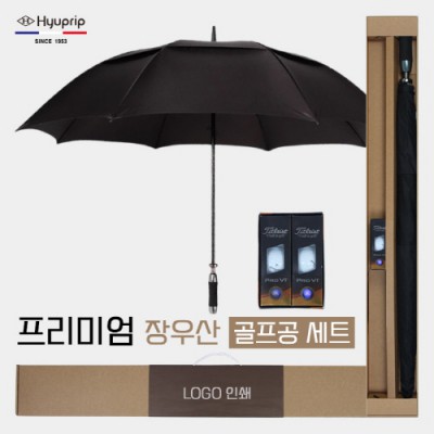 협립 80 VIP 이중방풍 자동골프우산 +타이틀리스트 골프공 세트