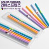 라메스프렌즈 파스텔연필3P세트(투명사각케이스)