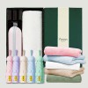 초경량 동글손잡이 캡슐5단 암막양우산+보송보송데일리 순면타올135g 우산타올 선물세트