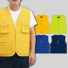 남자 여자 등 망사 라운드 포켓 조끼 (M-3XL)