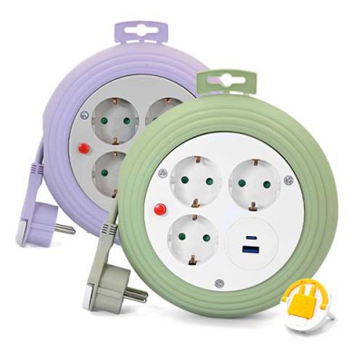 러그박스 원형 3M USB / C타입 멀티탭