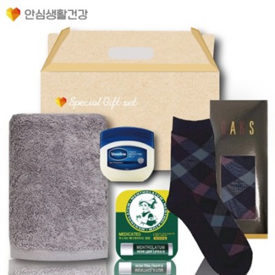 돌봄케어122호(닥스양말+국산타올170g+바세린 젤리+멘소래담 립밤)