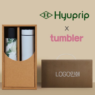 협립3단 뉴플라워즈 완전자동 양우산 + 스마트온도계 텀블러-세트