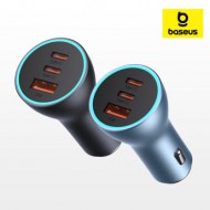 베이스어스 차량용 충전기 자동차 시거잭 차량 고속 충전 3포트 USB C타입 65W