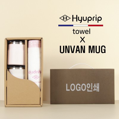 협립눈꽃타월+어반스텐머그컵2P-세트