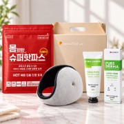 몸편한 건강돌봄세트 27-1호 (일체형 5매입 파스+무지 청음 방한 귀마개+LG퓨어더마핸드크림)