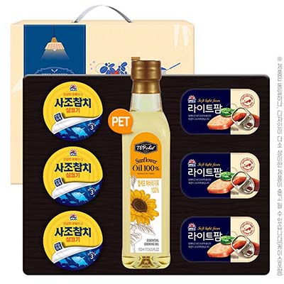 페트해바라기유1p 사조참치3P 라이트팜3P 7종 선물세트