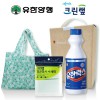 친환경스위트홈세트78호(유한양행유한락스+특대형접이식시장가방+크린랩항균망사수세미)