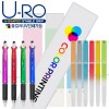 유로멀티5in1 그립터치펜& 국산 플러피형광펜세트
