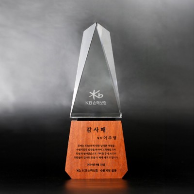 크리스탈우드 퇴임 공로 상패 : ART343-A