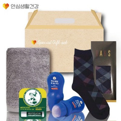 돌봄케어121호(닥스양말+국산타올170g+멘소래담 롤온로션+멘소래담 립밤)