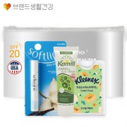 브생건369호 3종세트(크리넥스 안심 손소독 스프레이+카밀 핸드크림+멘소래담 소프트립스 립밤)