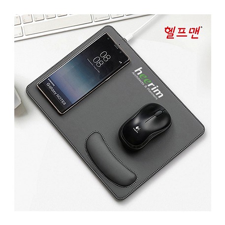 헬프맨 손목보호 마우스패드 고속무선충전기(15W)