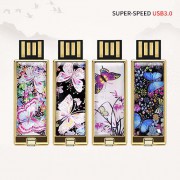 빛나 꽃나비 시리즈 자개 USB메모리 USB3.0 16GB~128GB (4종 이미지)