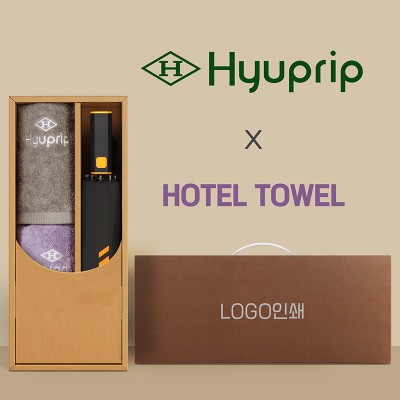 협립 3단60 슈퍼TEN(10K) 컨테이너 완전자동우산 +협립호텔코마170타월2P-세트