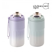 리빙아트 LED 실리콘 끈 보온병460mL