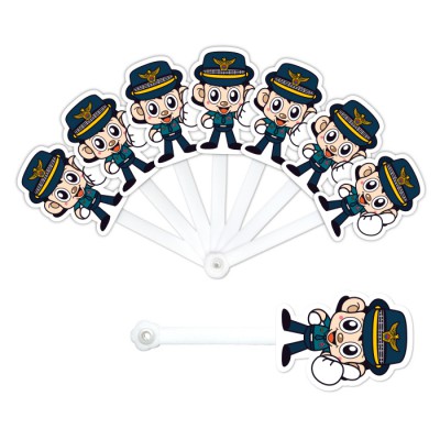 캐릭터 7쪽 포순이 부채 (기성)