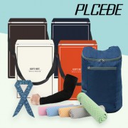 [플씨드] 접이식 스포츠 백팩(PMB-01) + 뱀부얀 쿨타올 + 일반 밴딩 쿨 토시 + 아메바 쿨 스카프 4종 세트