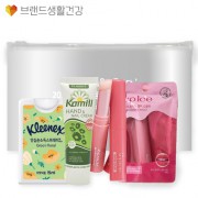 브생건368호 3종세트(크리넥스 안심 손소독 스프레이+카밀 핸드크림+멘소래담 립아이스 매직컬러 립밤)