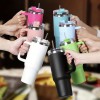 LED 온도계 텀블러+ 타올 수건 행주, 보온 보냉 스텐 텀블러 1200ml 머그컵, 판촉 선물 사은품 답례품 기념품 머그, 돌잔치 등산