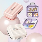 제이엘 컬러풀 7분할 사각 알약 케이스 알약통 대형